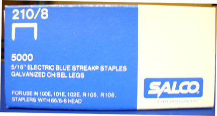 (image for) 210/8 Salco Electric Blue Streak Staples 5/16" 5000ct.